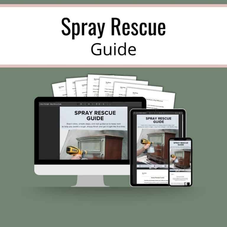 flatlay of the Spray Rescue guide on desktop, mobile and tablet to view guide digitally.